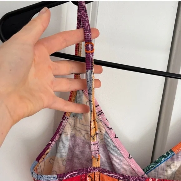 SHEIN Colorful Patchwork Spaghetti Strap Mini Dress - Picture 8 of 8